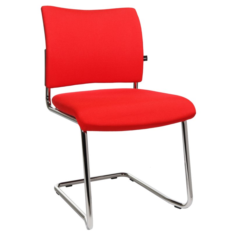 Topstar bezoekersstoel Visit 20, blauw, verchroomd frame, 110 kg draagkracht